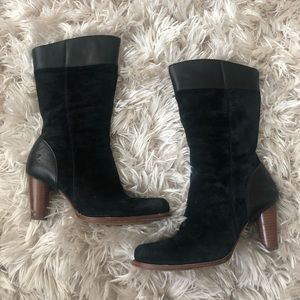 Black Stella UGG Heel Boots